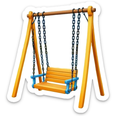 Swing in a park sticker