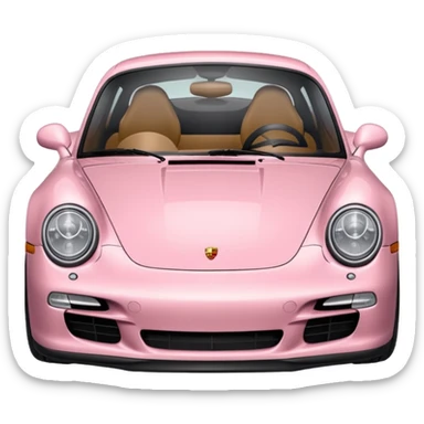 Porsche  rosa chiaro  sticker