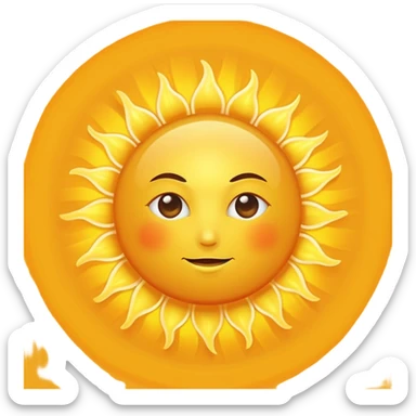 sun with a glowing aura sticker