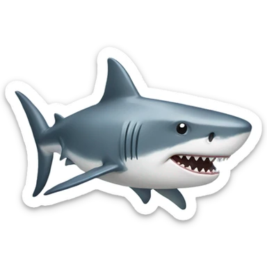 a shark uniorn sticker