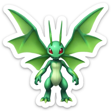Cool Edgy Chibi Legendary Shiny Fakemon-Pokémon-Genesect-Flygon With Full Body Detailed High Quality sticker
