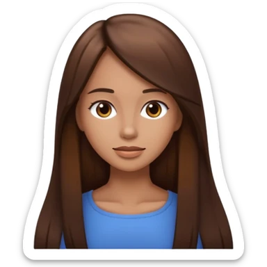 mujer alisando su cabello sticker