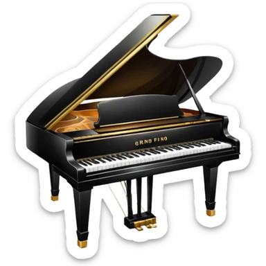 grand piano sticker
