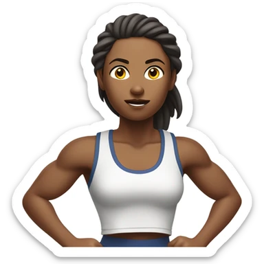 female jogger sticker