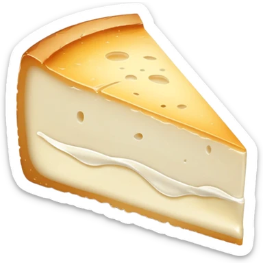 cinematic-realistic-brie-cheese-emoji,-featuring-a-creamy gooey center,-soft-ripened-cheese-with-a-delicate white rind-rendered-with-lifelike-detail-and-inviting,-natural-lightingwith a slice showing the gooey center sticker