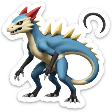 Salandit-Duskull-Marowak-Manectric-Zeraora-Fakémon-hybrid-creature (full body)  sticker