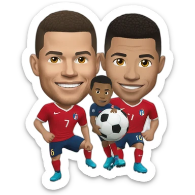 Ronaldo fusionne avec Mbappé  sticker