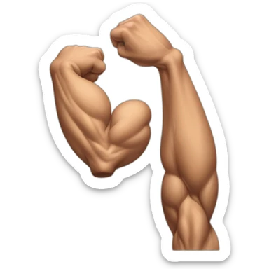 muscle imbalance in the arms with one arm smaller than the other sticker