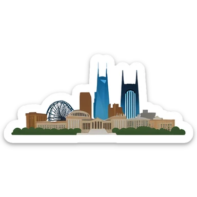 create a emoji of the NASHVILLE skyline sticker