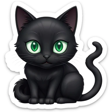 Gatto nero che si morde la coda  sticker