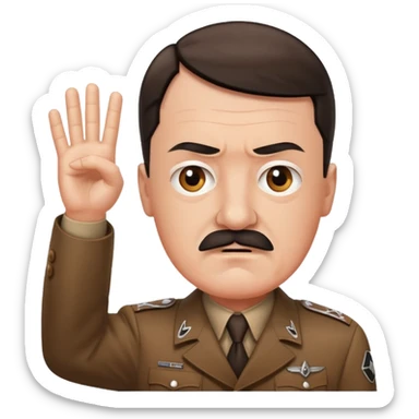 Hitler doing the nazi salute angry sticker