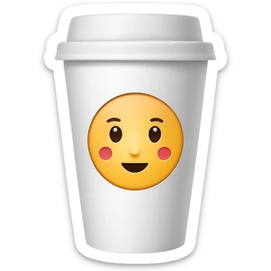 paper coffee cup without face sticker