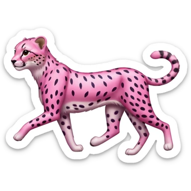 Pink cheetah sticker