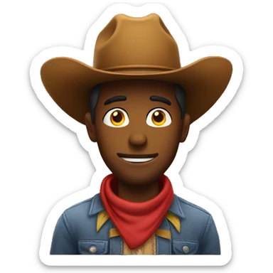 cowboy emoji saluting sticker
