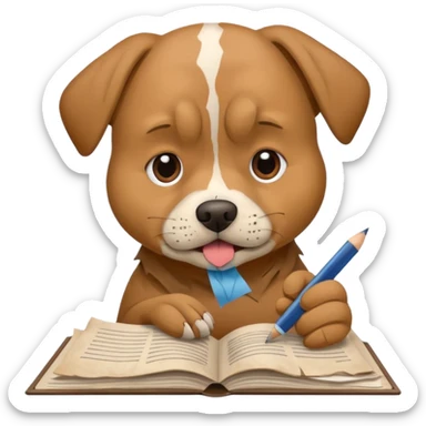 Dog eat homework sticker