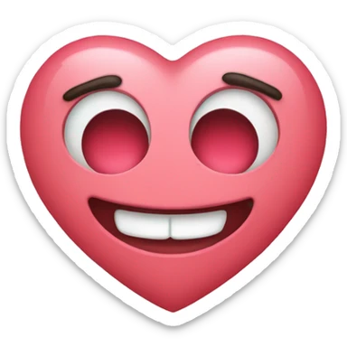 meling face in a heart sticker