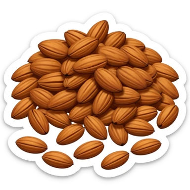 roasted almonds from christmas market sticker