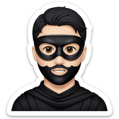 a man with a black mask  sticker