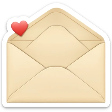 Cream-colored romantic Letter Envelope  sticker