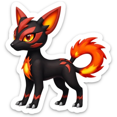 Meloetta-Litten-Guilmon-Darkrai-Pokémon-Fakémon-fusion-hybrid-creature sticker