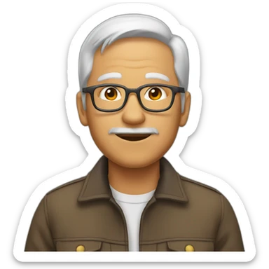 Homme de 18 ans habillé comme un grand père  sticker