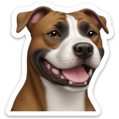 Staffy smile sticker