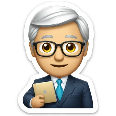 President of Kazakhstan Tokayev holds a MacBook sticker