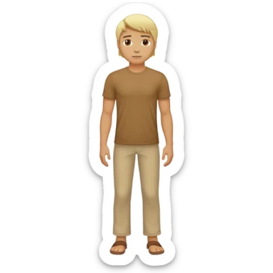 hombre cuerpo casi completo rubio sticker