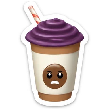acai in a takeaway cup with nutella  sticker