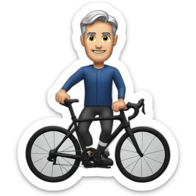 Jerome Powell riding road bike sticker