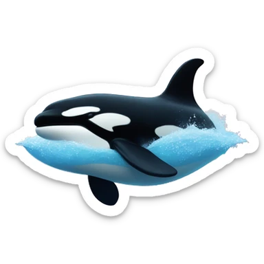 Orca in the ocean sticker