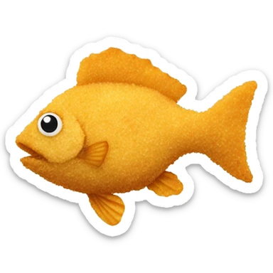 fish baked in breadcrumbs sticker