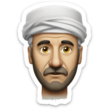 Turkish Sultan photorealistic serious sticker