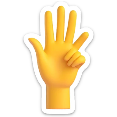 hand making the 'OK' gesture, classic yellow skin tone sticker