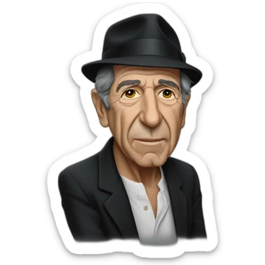 Leonard cohen sticker