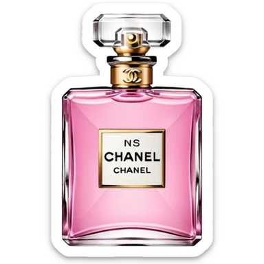 Chanel perfume bottle pink  sticker