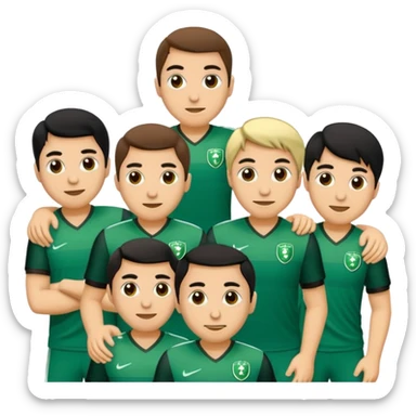 Bursaspor timsağlı bir dikkat çekici emoji beyaz yeşil sticker