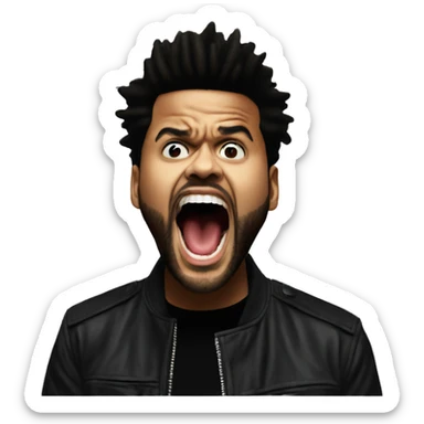 The Weeknd yelling  sticker