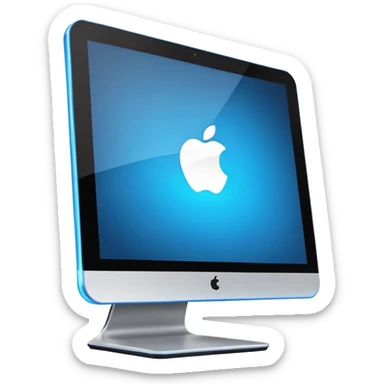 a side profile view of a Black and blue and white PC screen sticker