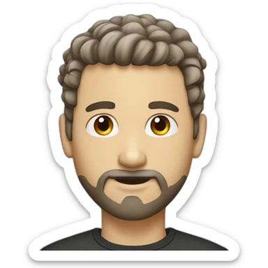 white man with facial hair and fade haircut and nose ring sticker