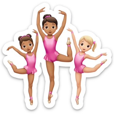 Dance gymnastics kids pink sticker