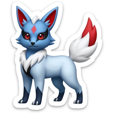 Absol-Zorua-Umbreon-Zangoose-fusion (full body) sticker