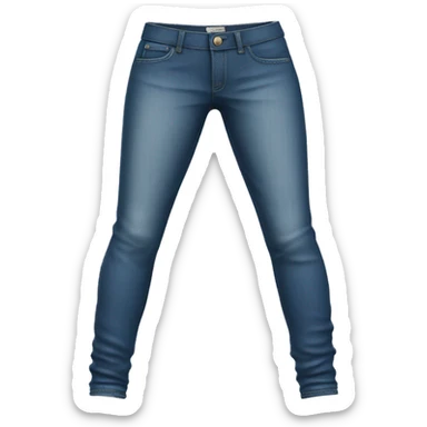 Realistic Isolated pair of jeans jeggings.  sticker