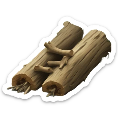 twig log beaver dam sticker
