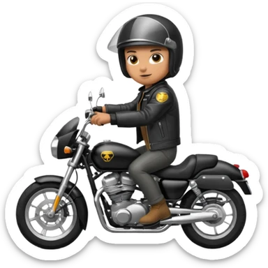 rider riding motorbiker sticker