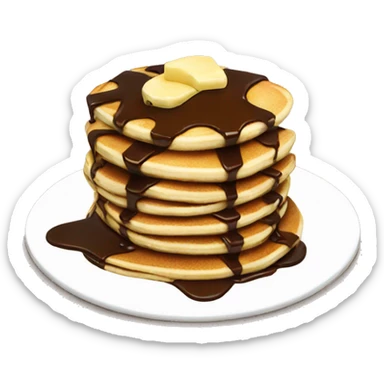 Pancakes with chocolate  sticker