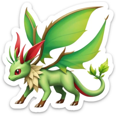 Flygon-Drakeon-Leafeon-Hybrid-Creature sticker
