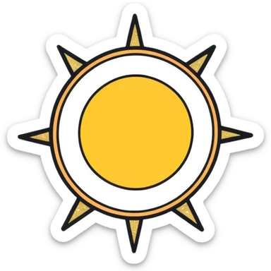 Glitter Vintage Sun  sticker
