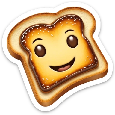 Vegemite on Toast Cinematic Realistic Vegemite on Toast Dish Emoji, depicted as a toasted slice of bread generously spread with Vegemite, rendered with warm textures and crisp details that capture its uniquely Australian flavor. sticker