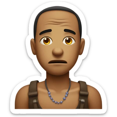 sweating while grunting out of boredom sticker